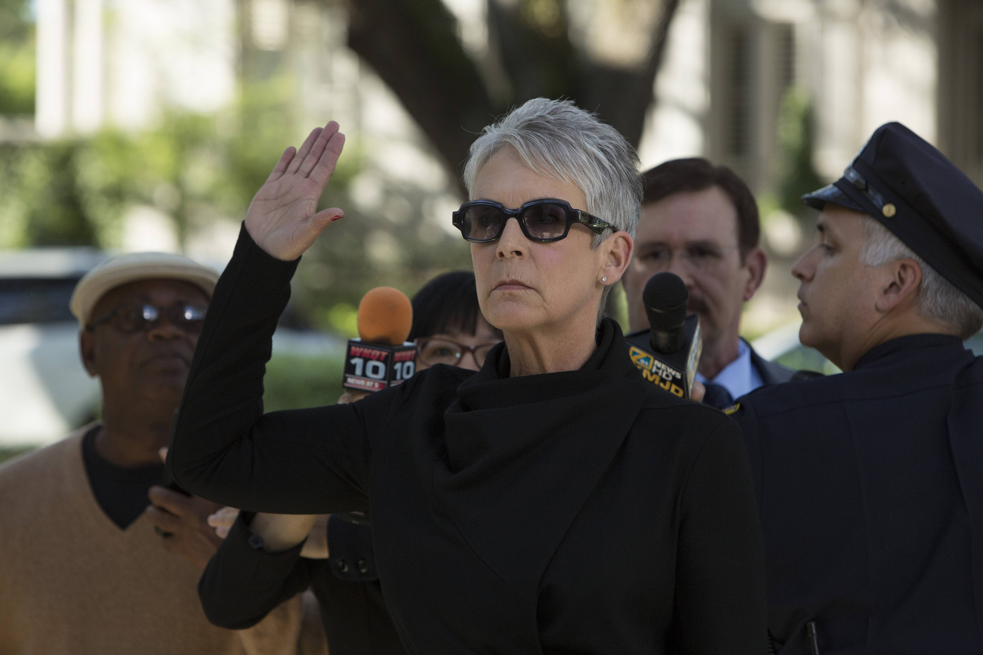 SCREAM QUEENS: Jamie Lee Curtis as Dean Cathy Munsch in "Pilot," the first part of the special, two-hour series premiere of SCREAM QUEENS airing Tuesday, Sept. 22 (8:00-10:00 PM ET/PT) on FOX. ©2015 Fox Broadcasting Co. Cr: Steve Dietl/FOX.
